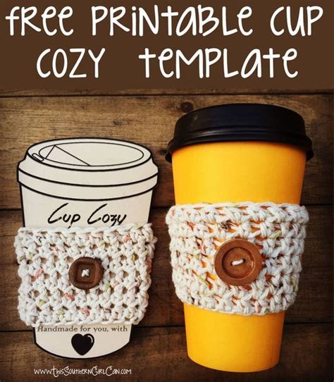 Printable Coffee Cup Cozy Template